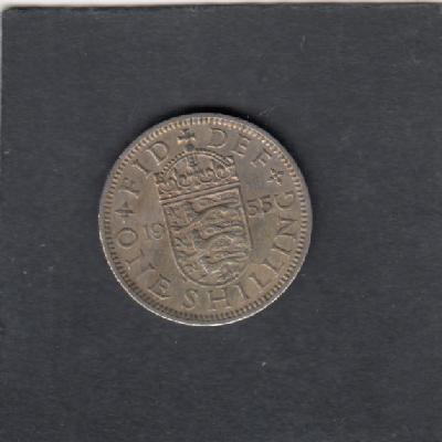 Beschrijving: 1 Shilling  ELIZABETH II